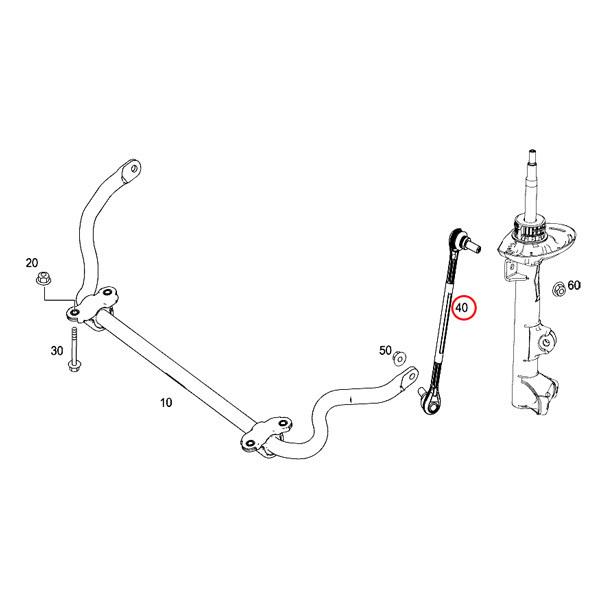 純正OEM LEMFORDER製 ベンツ W204 C180 C200 C250 C300 C350 フロント スタビライザーリンク/スタビリンク 左右 2043203789 2043203889 | Mercedes-Benz | 01
