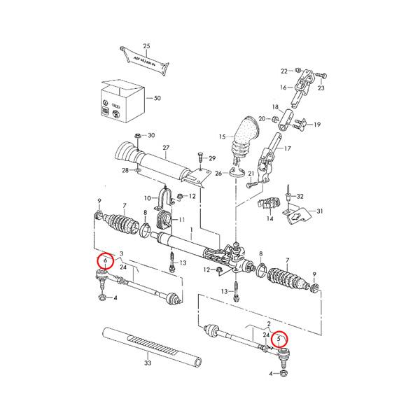 febi製 VW フォルクスワーゲン CORRADO コラード 53I GOLF ゴルフ 19E/1G 1H/1E ステアリングタイロッドエンド 左右 191419811 191419812 | フォルクスワーゲン | 01