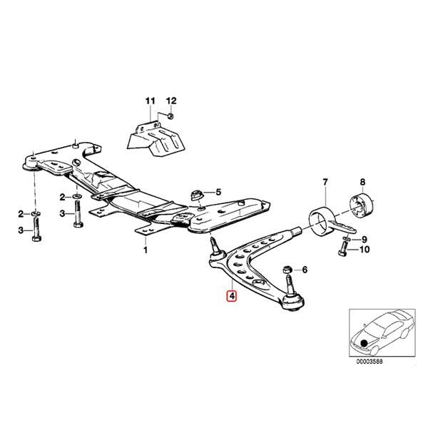マイレ製 BMW E30 318i フロント ロアアーム/コントロールアーム 左右セット 31121127725 31121127726 | BMW | 01