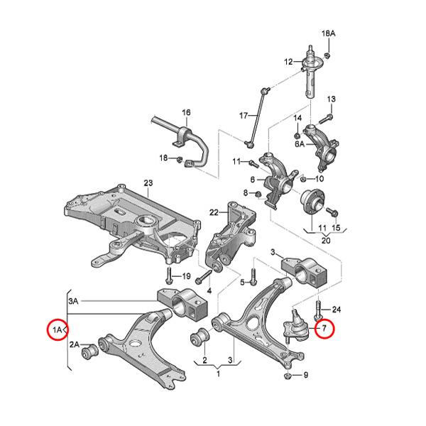MEYLE製 VW ボーラ 9M CADDY キャディ 2K/2C EOS イオス 1F フロント ロアアーム 左右 ボールジョイント付き HD 1K0407151AA 1K0407152AA | フォルクスワーゲン | 01