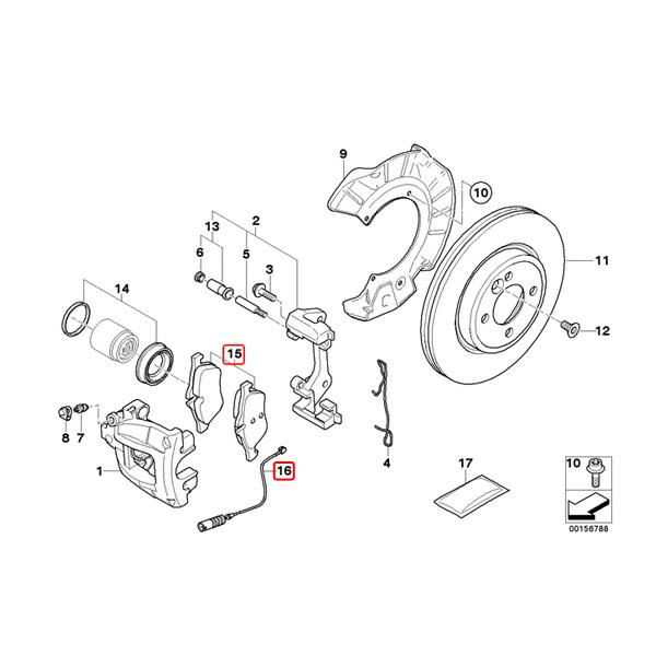 Brembo製 BMW MINI ミニ R52 クーパー Cooper クーパーS CooperS フロント ブレーキパッド センサー付き 34116770332 34356761447 | MINI | 01