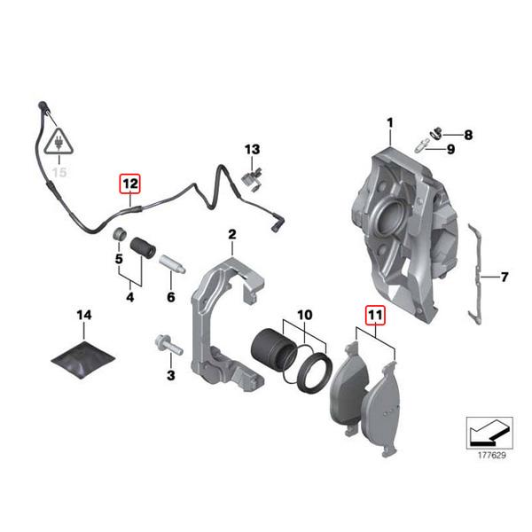 マイレ製 BMW F10 528i 535i ActiveHybrid5 フロント ブレーキパッド PD.ver センサー付 34112449266 34116775314 34116850885 34356791958 | BMW | 01