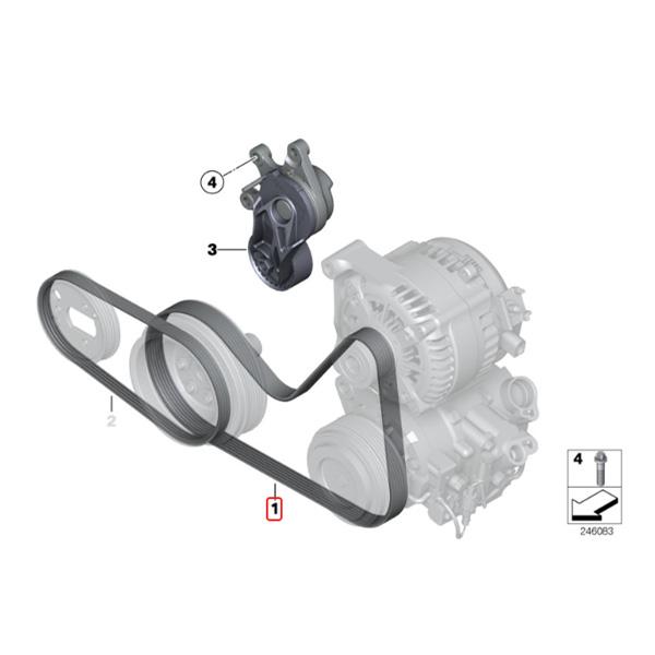 [優良品]BMW F32 F36 F07 F10 F11 420i 428i 523i 528i ファンベルト/Vベルト 6PK1003 6PK1004 6PK1005 N20 エンジン用 11287618848 | BMW | 01