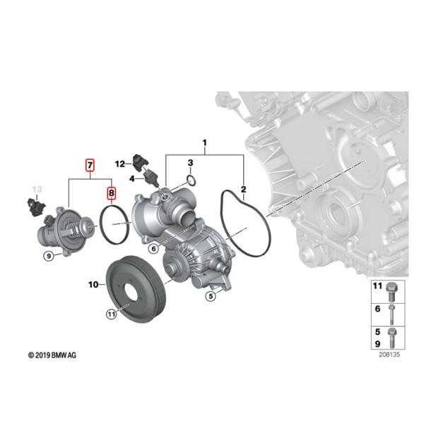 [優良品]BMW F91 F92 M8 サーモスタット/サーモスタッド 101℃ 開弁式 11537586885 11537502779 11530150976 | BMW | 02