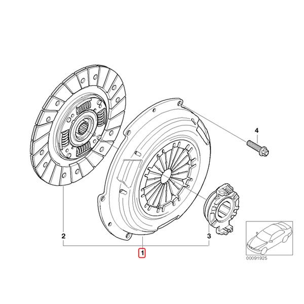 [優良品]BMW MINI ミニ R52 R53 クーパーS クラッチキット ディスク径 215mm 21207551383 21207551384 21217548881 21217534151_1