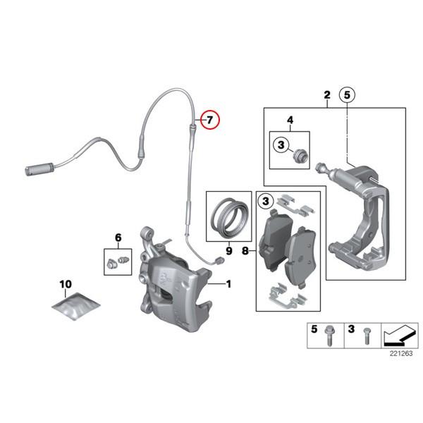 全国送料200円 BMW MINI ミニ R56 One ワン 1.4 1.6 フロント ブレーキパッドセンサー 1本 34356792572｜protechauto｜02