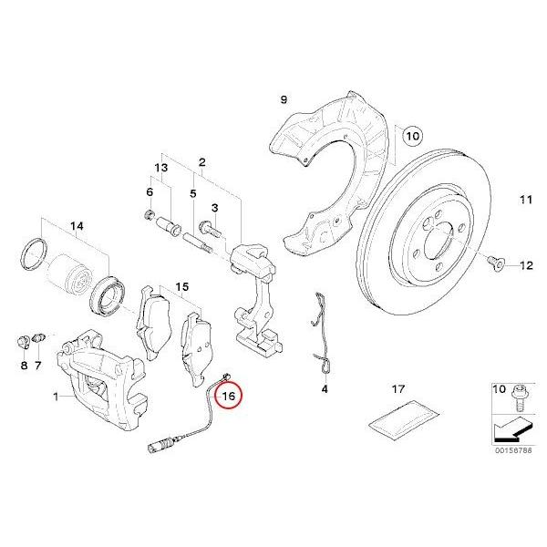 全国送料200円 BMW MINI R50 Cooper One 1.4i 1.6i フロントブレーキパッドセンサー34356778175 34356761447 | MINI | 01