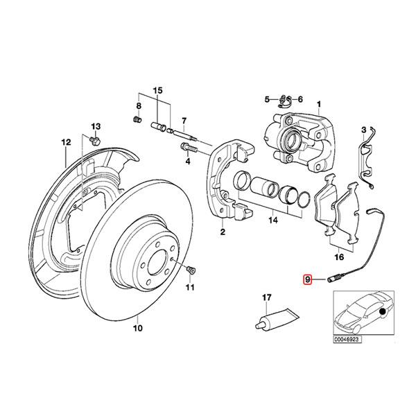 全国送料200円 BMW 7シリーズ E38 リア/リヤ ブレーキパッドセンサー 1本 34351182065 | BMW | 01