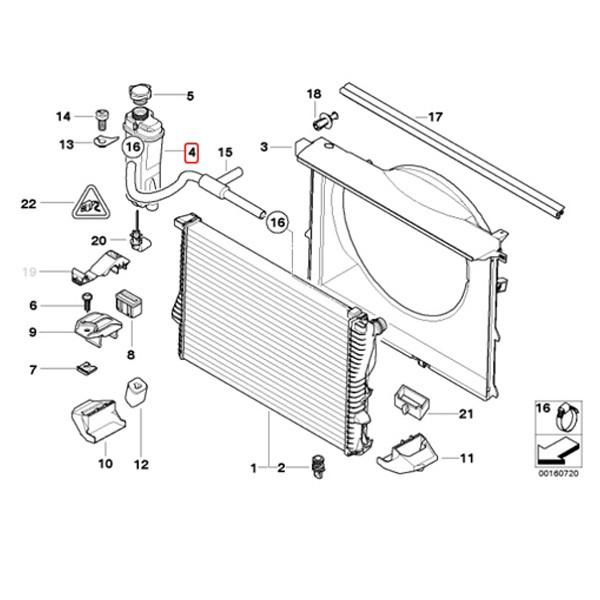 BMW 5シリーズ E39 525i ラジエーターサブタンク/リザーバータンク/エクスパンションタンク 17111436381 | BMW | 01