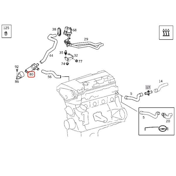 ベンツ Vクラス W638 ヒーターポンプ/温水循環ポンプ/ウォーターポンプ
