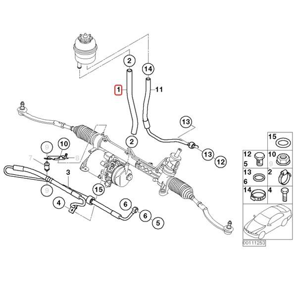 BMW MINI ミニ R50 クーパー Cooper ワン One 1.6i パワステインテークパイプ/インテークホース/パワステホース 32416754498 | MINI | 01