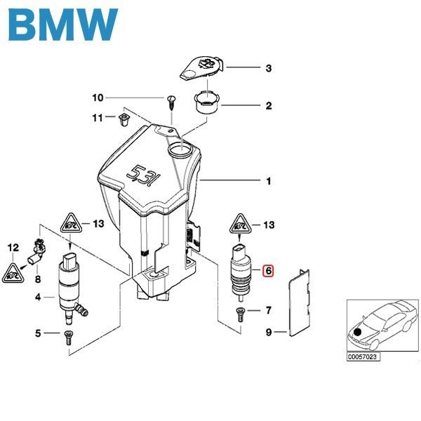 BMW Zシリーズ Z3(E36) ウィンドウウォッシャーポンプ BMW Zシリーズ Z3(E36) ウィンドウウォッシャーポンプ