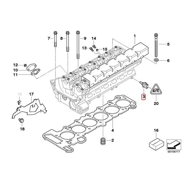 BMW E39 E60 E61 F07 F10 F11 水温センサー/油温センサー エンジン側 13621433076 523i 525i 528i 530i 535i 540i 545i 550i M5 | BMW | 01