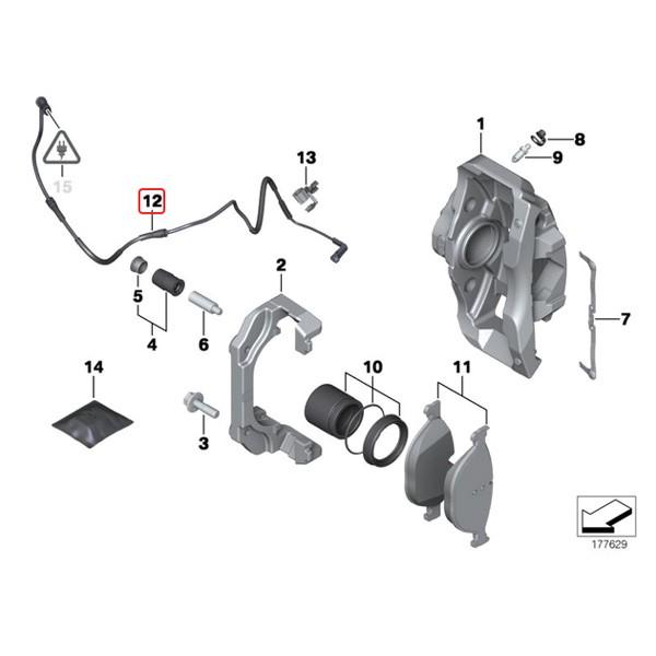 BMW  F11  528i フロントブレーキパッド&センサー BMW 全国送料200円 F07 F10 F11 フロント ブレーキパッド