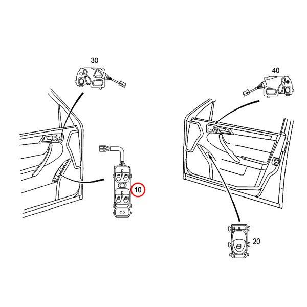 ベンツ W203 C32AMG C55AMG パワーウインドウスイッチ/トランクオープナースイッチ 2038210679 2038200110｜protechauto｜02
