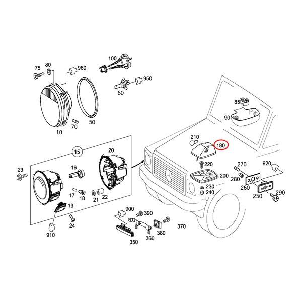 ベンツ Gクラス W463 G320 G350 LED フェンダーウィンカーランプ 流れるウィンカー 左右 クリア 2016年式以前用 4638200021 4638200521 | Mercedes-Benz | 04
