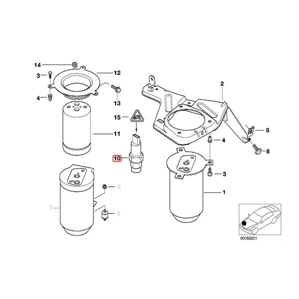 [優良品]BMW E90 E91 E92 E93 320i 323i 325i 325xi 330i 330xi 335i M3 エアコン圧力センサー 64538370623 64539181464 6453932365 | BMW | 02