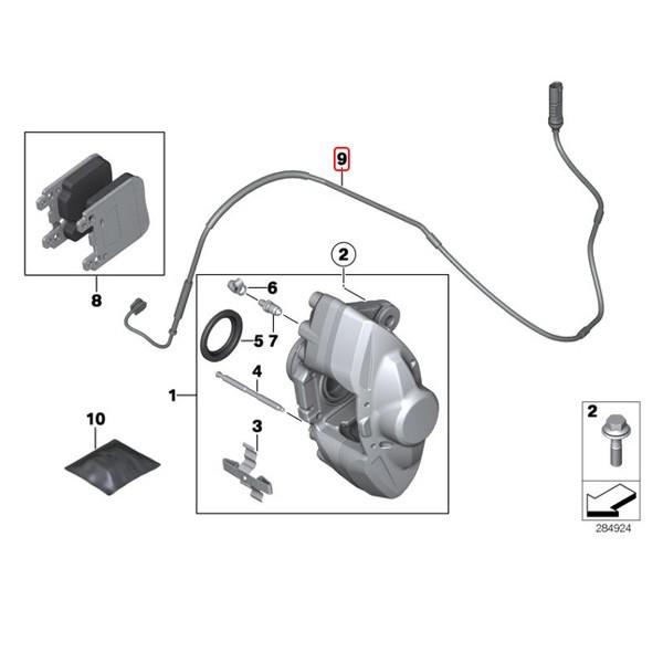 全国送料200円 BMW F30 F80 F31 F34 リア ブレーキパッドセンサー 1本 34356792292 320d 320i 328i 330e 330i 335i 340i ActiveHybrid3 M3｜protechauto｜03