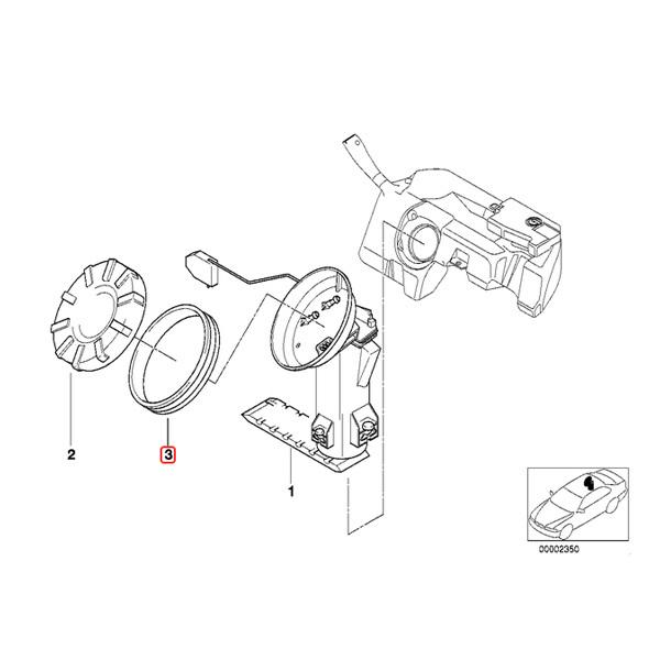 全国送料200円 BMW E34 520i 525i 530i 535i 540i シールリング/ガスケット 燃料ポンプ/レベルセンサー用 16111179637｜protechauto｜04