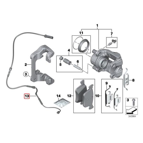 BMW 送料200円 BMW F30 F80 F31 F34 フロント ブレーキパッドセンサー