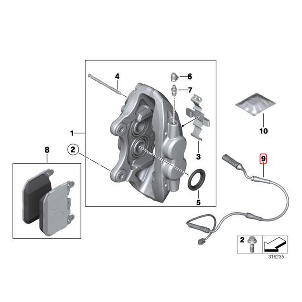 BMW 送料200円 BMW F30 F80 F31 F34 フロント ブレーキパッドセンサー