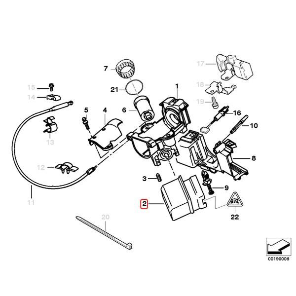 BMW E46 318i 320i 323i 325i 328i 330i 330xi 318Ci 328Ci 330Ci 316ti 318ti M3 M3CSL イグニッションスイッチ 61326901961 61328363706｜protechauto｜02