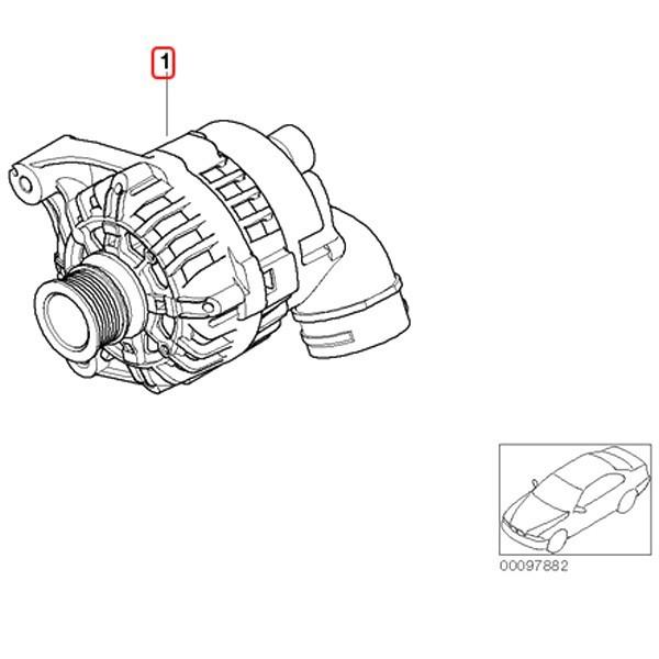 ヴァレオ 純正OEM VALEO製 BMW E46 M3 M3CSL オルタネーター 120A S54