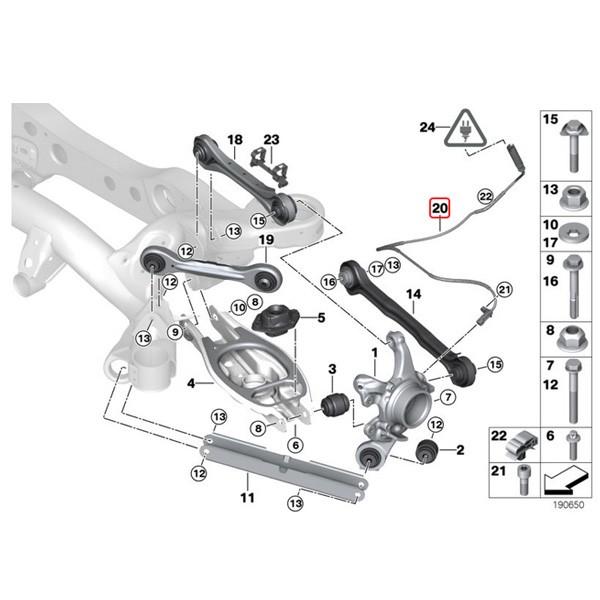 BMW E90 323i 325i 330i 335i M3 リア/リヤ ABSセンサー/スピードセンサー 左右共通 片側 34526870077 34526762476 34526785022 | BMW | 01