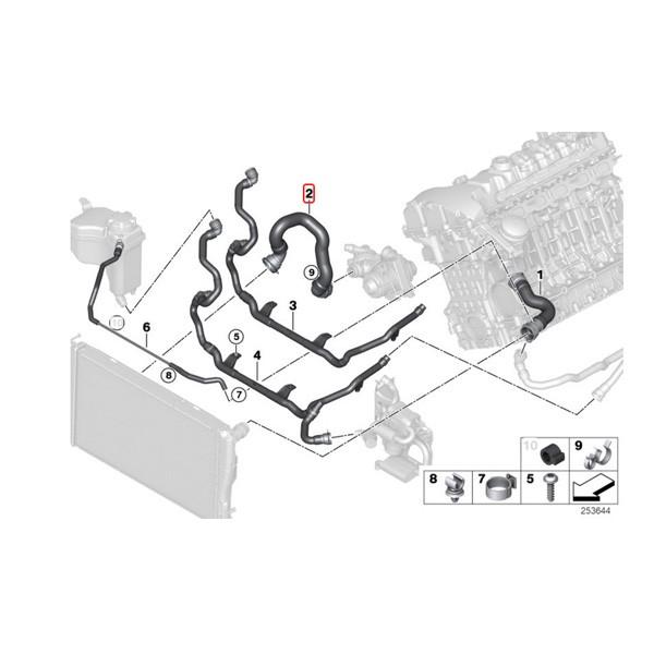BMW 3シリーズ E90 E91 E92 E93 335i ラジエーターホース/ロアホース 17127564480 | BMW | 01