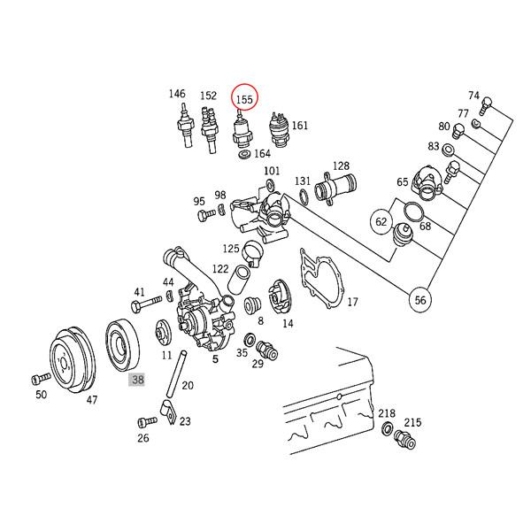 純正OEM MAHLE-BEHR製 ベンツ W201 190E 2.5-16 EVOLUTION 水温センサー/テンプセンサー/ダブルテンプスイッチ 0065454224｜protechauto｜02