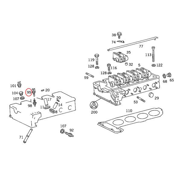 純正OEM MAHLE-BEHR製 ベンツ W201 190E 2.5-16 EVOLUTION 水温センサー/テンプセンサー/ダブルテンプスイッチ 0065454224｜protechauto｜03