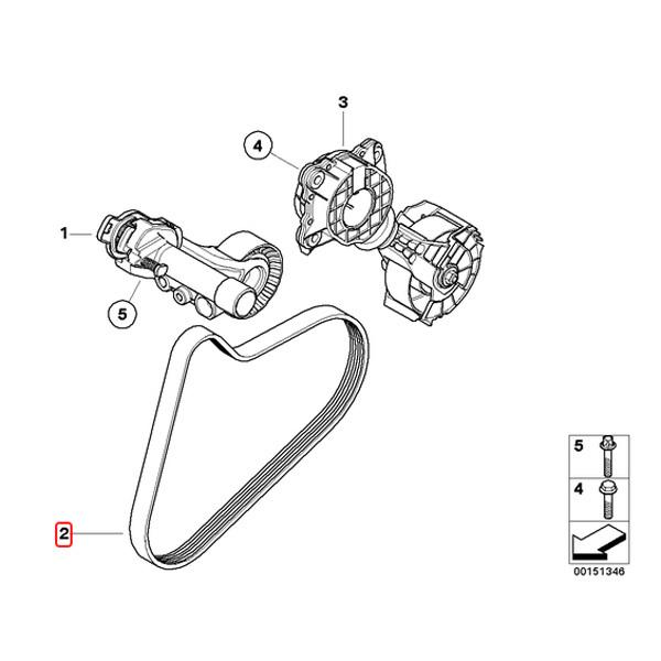 [優良品]BMW MINI ミニ R56 JCW クーパー Cooper クーパーS CooperS ワン One ファンベルト/リブベルト/Vベルト 6PK894 11287604014｜protechauto｜02