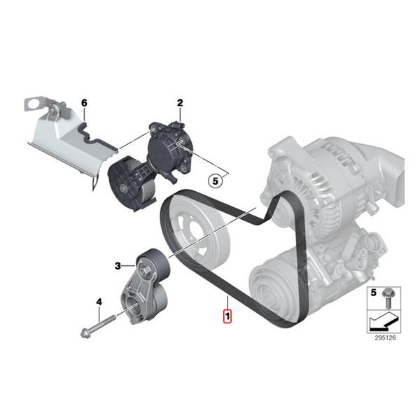 [優良品]BMW 1シリーズ F20 116i ファンベルト/リブベルト/Vベルト 6PK985 6PK986 6PK987 N13 エンジン用 11287603348 | BMW | 01
