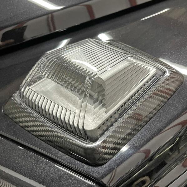 ベンツ Gクラス W463A W464 G350d 2018年8月〜 リアルカーボン製 フェンダーウインカーリング/ウインカートリムリング 左右セット | Mercedes-Benz | 02