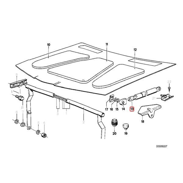 [6ヶ月保証付き]純正OEM STABILUS製 BMW 6シリーズ E24 635CSi ボンネットダンパー 片側 51231869147 | BMW | 01