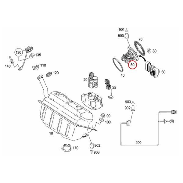 ベンツ W221 S350 S500 S550 燃料フィルター/フューエルフィルター 1714700990 1714700690 | Mercedes-Benz | 01