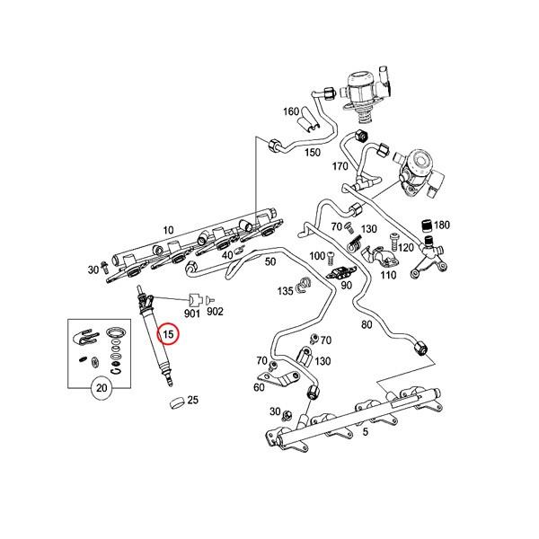 純正OEM BOSCH製 ベンツ W221 W222 S350 S550 S400 S63AMG フューエルインジェクター 2780700487 2780700687 2560700187 2560705600｜protechauto｜02