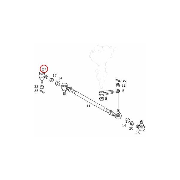 Mercedes-Benz（メルセデス・ベンツ） SWAG ベンツ W460 230GE W463 300GE ステアリングタイロッドエンド ...
