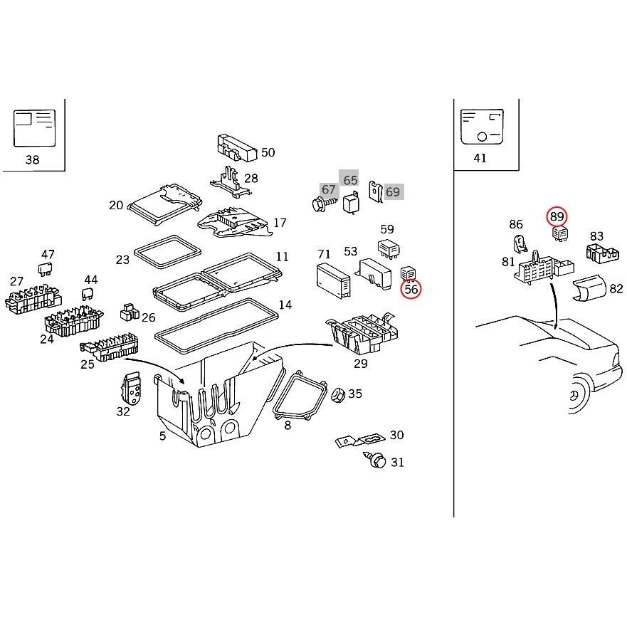 URO製 ベンツ C140 W463 マルチパーパスリレー/マルチリレー