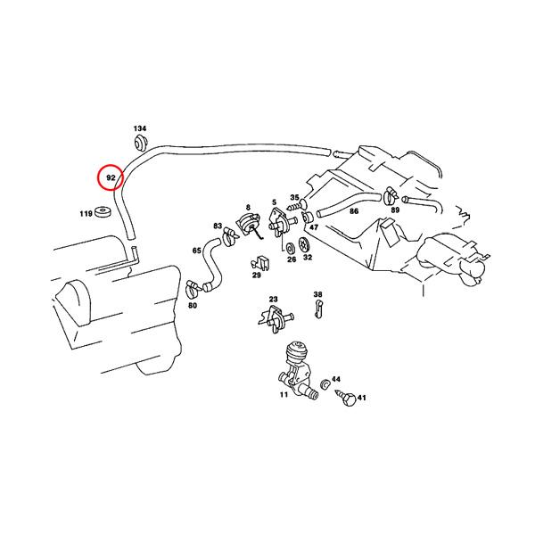 URO製 ベンツ SL R107 ヒーターホース 1078311094｜protechauto｜02