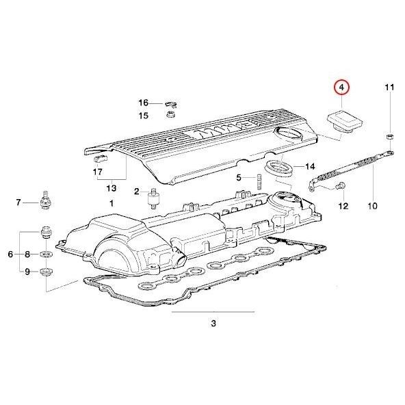BMW E36 E46 318i 320i 323i 325i 328i 330i エンジンオイルフィラーキャップ/エンジンオイルキャップ