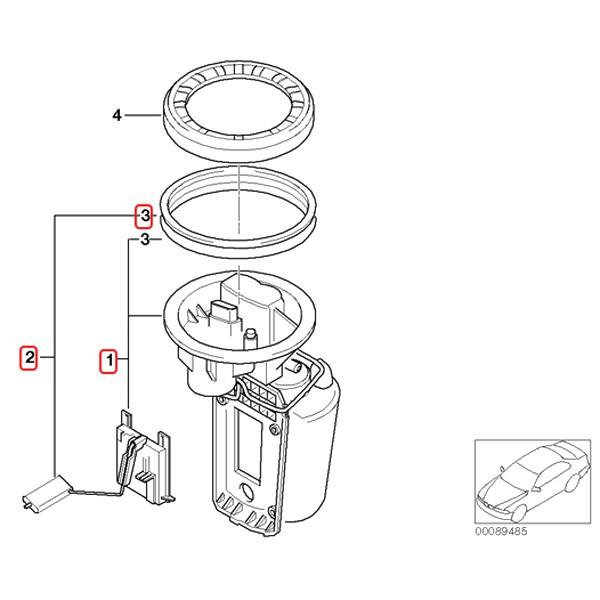 URO製 BMW MINI ミニ R50 ワン 1.6i 燃料ポンプ レベルセンサー＆Oリング付き 16146766176 16146759955 16146756184｜protechauto｜02