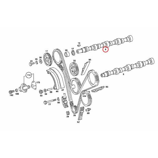 VAICO製 ベンツ Sクラス W126 ロング 560SEL カムシャフト M117 V8エンジン用 右側 1170512701｜protechauto｜02