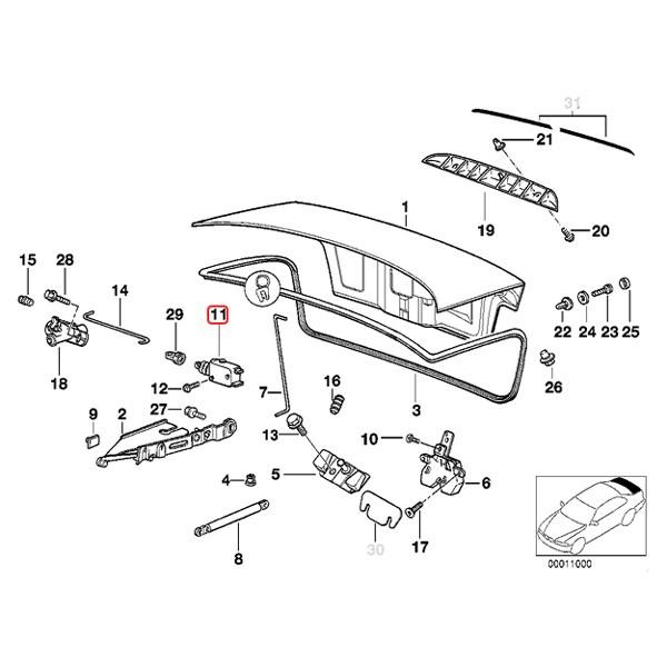 純正OEM VDO製 BMW E36 トランクロックアクチュエーター 67118360732 67118361140 318i 320i 323i 325i 328i 318is 318ti M3B M3C｜protechauto｜02