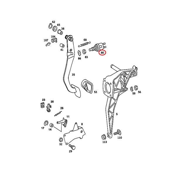 Vernet製 ベンツ Sクラス W126 420SEL 560SEL 560SEC ブレーキストップランプスイッチ 4ピンタイプ 0005458709｜protechauto｜02