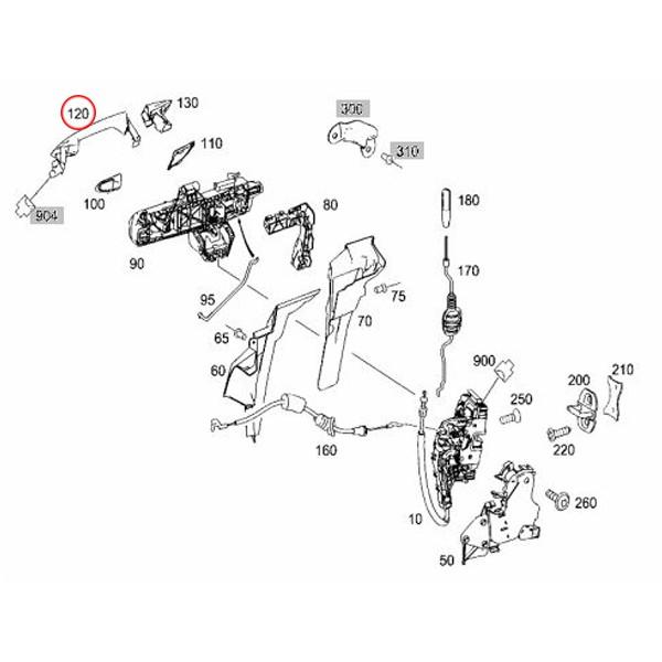 ベンツ Eクラス W212 E250 ドアハンドルカバー クロームメッキ仕様 W20426000 2047600170 2047600270｜protechauto｜03