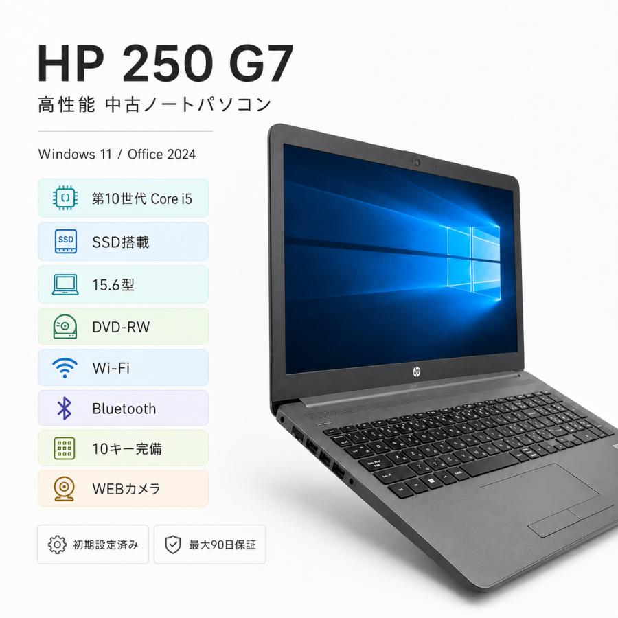ノートPC HP 250 G7 第10世代i5搭載