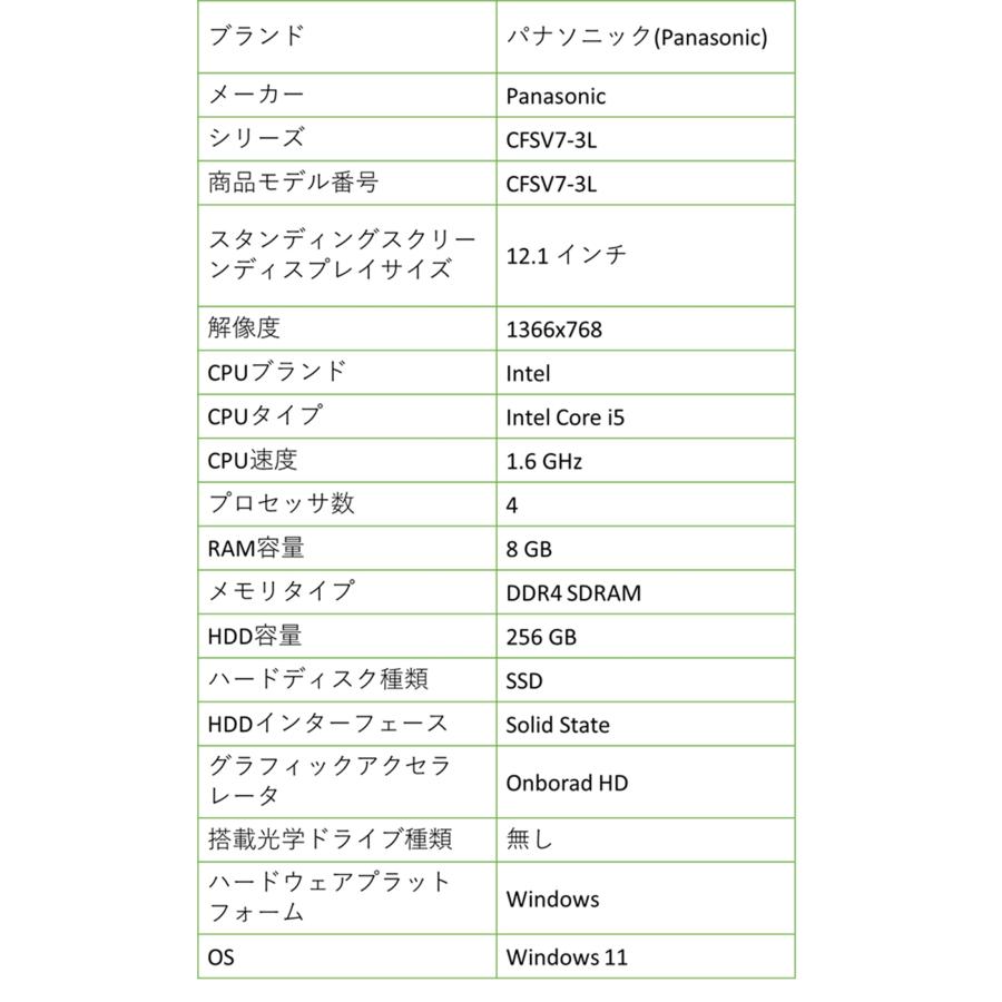 Panasonic（パナソニック） ノートパソコン Panasonic CFSV7-3L MS