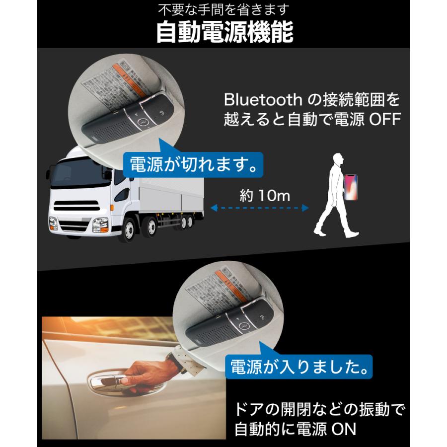 ハンズフリー 車 THF-08 4W大型スピーカー搭載 プロ仕様 bluetooth5.0 大型スピーカー内蔵 通話 [TAXION] 車載用 自動車用 |  | 08