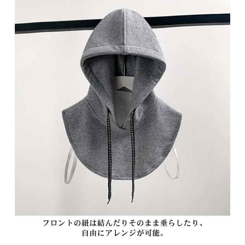 SWAMPGOD ハンドメイドバラクラバフーディ ブラック フード フード付き 付けフード スウェット キャンプ バラクラバ フード 防寒